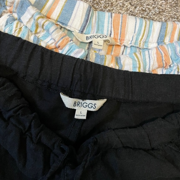 Briggs | Women’s Linen-Blend Pull-On Shorts with Drawstring | Set of 2 - Picture 2 of 7